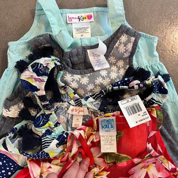 Lydia Jane Cat Jack Kala Hawaii Lemon Kiss toddler girls 4T Dress bundle 4 set - Picture 6 of 9